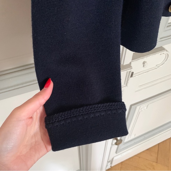 Sezane Betty Cardigan Crochet Navy - Picture 8 of 10